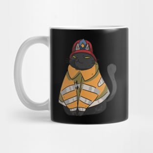 Cat Fireman Mug